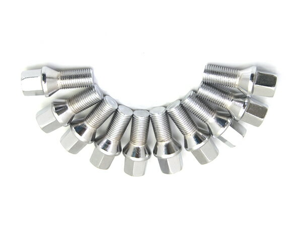 外車用 ラグボルト BMW ベンツ アウディに M14×P1.5 首下60mm 60度 10本 クロームメッキボルト ホイール スペーサー 交換など