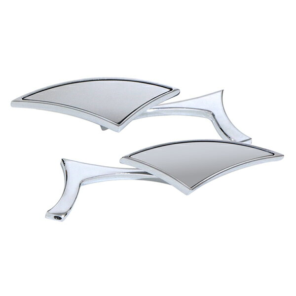 アメリカン ビレットミラー バックミラー 三角形 メッキ 左右セット バイク GSX アドレス レッツ アクシス VOX ミラー 三角