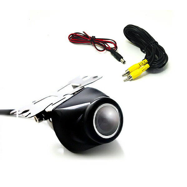 小型 リアビューカメラ CCD 丸形 24V ブラック 黒 高画質 バックカメラ 後付け 汎用 カーナビ カーモニター DIY 社外 エアロ ガイドライン フロントカメラ サイド 等多数取扱い有