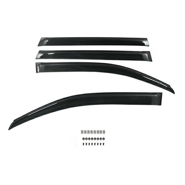 送料無料 サイドドアバイザー ランドクルーザー 200系 H19 .9〜 トヨタ スモーク ブラック サイドバイ..