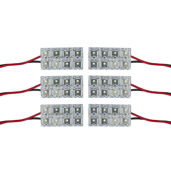 メール便送料無料 車内用 ルームランプLED エリシオン RR1 H13～H17 48発/6P ホンダ【FLUX 室内灯 電球 ホワイト 白 ルームランプセット ルーム球 カーアクセサリー 取付簡単 トランク ラゲッジ にも】 1