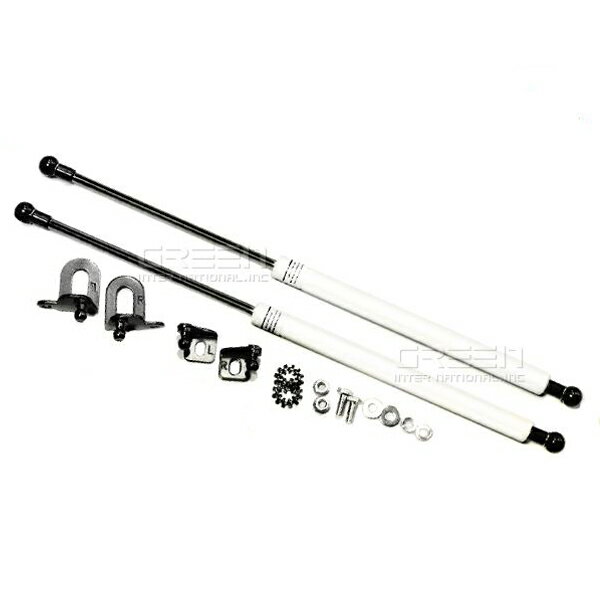 アルファード/ヴェルファイア ANH20 ANH25 GGH20 GGH25 H20/5〜 ホワイト/白 ボンネットダンパー 2本セット トヨタ【ショック アブソーバー ボディバンパー 開閉 純正パネル 穴 使用 純正ボンネット ボルトオン エンジンルーム】