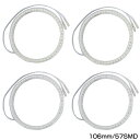 メール便送料無料 LEDリング ホワイト 白 ブルー 青 57連 106mm LEDイカリング SMD仕様 CCFL風 LED 2個セット SMDイカリング 拡散カバー付き