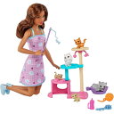 バービー(Barbie) おもちゃとキャットタワーつき! かわいいネコのおせわセット 【着せ替え人形】 【ドール、アクセサリーセット】 【3才~】 HHB70v バービーと一緒にネコのお世話を楽しもう♪ ネコのお世話デビューにぴったり!遊びながら学ぶ愛情ケア