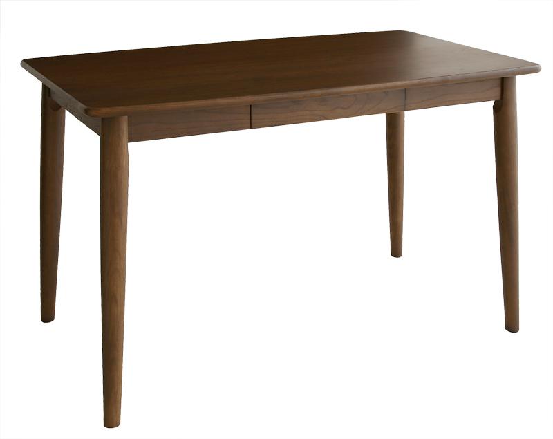 【単品】ダイニングテーブル 幅115cm【Cura】ブラウン 北欧デザイン らくらく回転チェアダイニング【Cu..