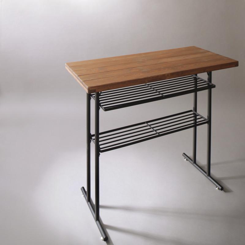 テーブル【商品三辺】W110:幅110×奥行き45×高さ90cm【重量】W110:18kg【耐荷重】W110:天板：30kg【販売用完成商品材料種類】天板：パイン無垢材天板仕上げ：オイル塗装脚部：スチール脚部仕上げ：紛体塗装【販売用生産・製...