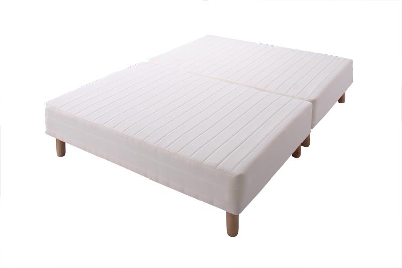 脚付きマットレスベッド ダブル 脚15cm 新・移動ラクラク!分割式ボンネルコイルマットレスベッド【代引不可】
