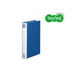 （まとめ）TANOSEE 両開きパイプ式ファイルV A4タテ 30mmとじ 青 30冊