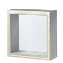 宙に浮いてるような透明収納ケース クリアケースフレーム付き(200角 収納寸法:200×200×55+30mm) ライトブルー