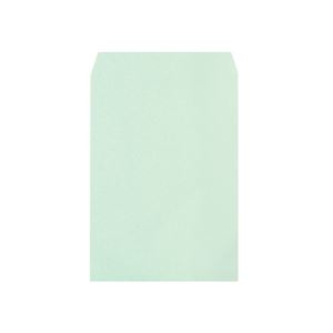 （まとめ）透けないカラー封筒 角2 パステルグリーン 100枚入×5パック