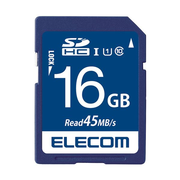 (まとめ）エレコムデータ復旧SDHCカード（UHS-I U1） 16GB MF-FS016GU11R 1枚【×10セット】