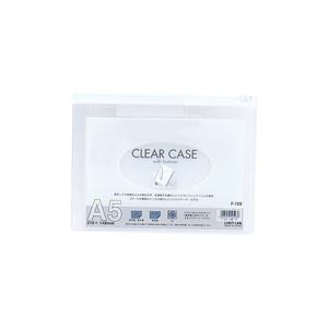 (業務用20セット) LIHITLAB クリアケース/書類入れ 【A5サイズ】 ビニール製 透明 横型 F-72S ホワイト..