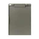 (まとめ)TANOSEE クリップボード A4タテ グレー 1セット(10枚)【×5セット】