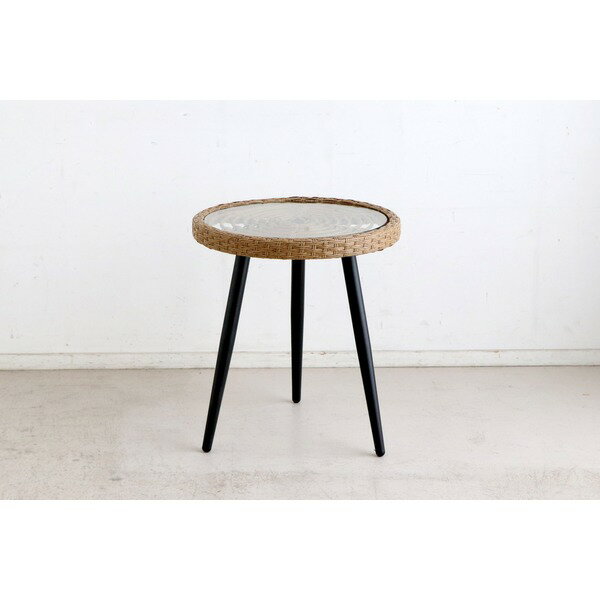 サイドテーブル 幅50cm ナチュラル リゾネア ミニテーブル ガーデンファニチャー インテリア家具 リビング家具 組立品【代引不可】