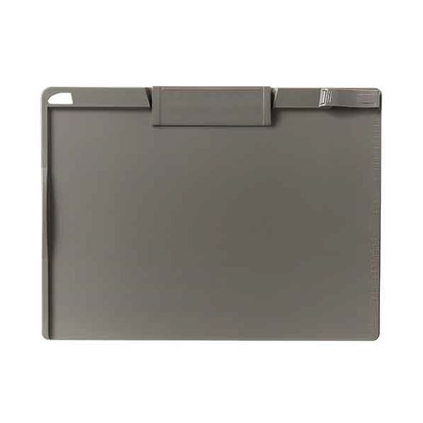 (まとめ）TANOSEE クリップボード A4ヨコ グレー 1セット（10枚）【×5セット】