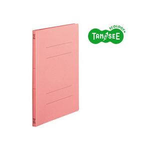 （まとめ）TANOSEE フラットファイル バインダー 2穴 ＜スタンダードカラー＞A4タテ 150枚収容 ピンク ..