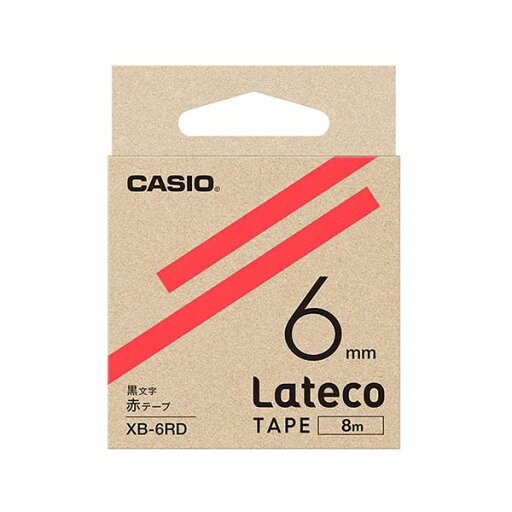 【5個セット】 カシオ計算機 Lateco 詰め替え用テープ 6mm 赤テープ 黒文字 XB-6RDX5 【5個セット】 カシオ計算機 Lateco 詰め替え用テープ 6mm 赤テープ 黒文字 XB-6RDX5