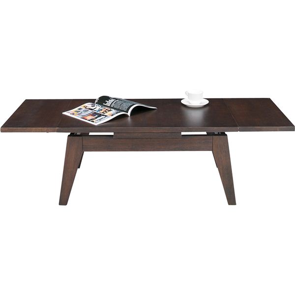 伸長式ローテーブルS 木製(天然木) CPN-107BR ブラウン