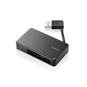 エレコム USB2.0対応メモリカードリーダー/ケーブル収納型タイプ ブラック MR-K304BK(2)