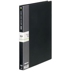 （まとめ）テージー 名刺ホルダー NC-302-01 A4S 300名 黒【×3セット】