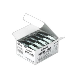(まとめ) カシオ(CASIO) NAME LAND(ネームランド) スタンダードテープ 12mm 透明(黒文字) 5個入×6パック (まとめ) カシオ(CASIO) NAME LAND(ネームランド) スタンダードテープ 12mm 透明(黒文字) 5個入×6パック