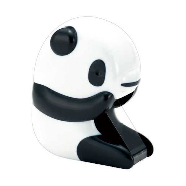 (まとめ）ニチバン セロテープ パンダカッター15mm×8m ホワイト＆ブラック CT-15PAWB 1個【×30セット】(4)