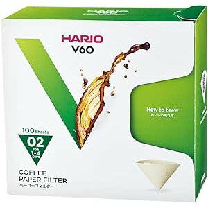 【2個セット】 HARIO V60用 ペーパーフィルター02 (箱) 1〜4杯用 未晒し 100枚入 VCF-02-100MK