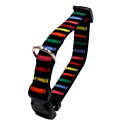 (まとめ)ストライプカラー #15 マルチブラック【×3セット】 (犬用品/首輪)