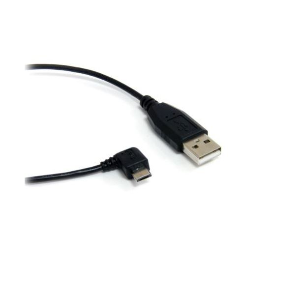 StarTech.com microUSB変換ケーブル 右向きL型 1.8m USB A(オス)ーUSB microB(オス)ブラック UUSBHAUB6RA 1本
