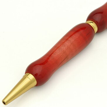 【ポイント10倍】日本製 Air Brush Wood Pen キャンディカラー ボールペン(ギター塗装)【クロスタイプ/芯：0.7mm】Red/カーリーメイプル