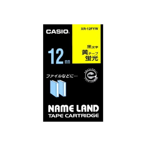 (まとめ) カシオ ネームランド用テープカートリッジ 蛍光テープ 5.5m XR-12FYW 蛍光黄 黒文字 1巻5.5m入 【×3セット】 (まとめ) カシオ ネームランド用テープカートリッジ 蛍光テープ 5.5m XR-12FYW 蛍光黄 黒文字 1巻5.5m入 【×3セット】