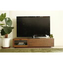 テレビ台/ローボード 【幅130cm 37型~58型対応】 ブラウン 日本製 木製 引き出し収納 フラップ扉付き 〔リビング〕【代引不可】(3)