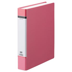 （まとめ） TANOSEE Oリングファイル（貼り表紙） A4タテ 2穴 330枚収容 背幅53mm ピンク 1冊 【×20セ..
