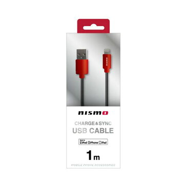 【ポイント10倍】(まとめ)NISSAN 公式ライセンス品 NISMO CHARGE & SYNC USB CABLE FOR IPHONE RED NMUJ-LP1RD【×2セット】