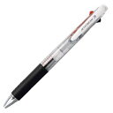 (まとめ) 三菱鉛筆 3色ボールペン ジェットストリーム 0.7mm (軸色 透明) SXE340007.T 1本 【×15セット】