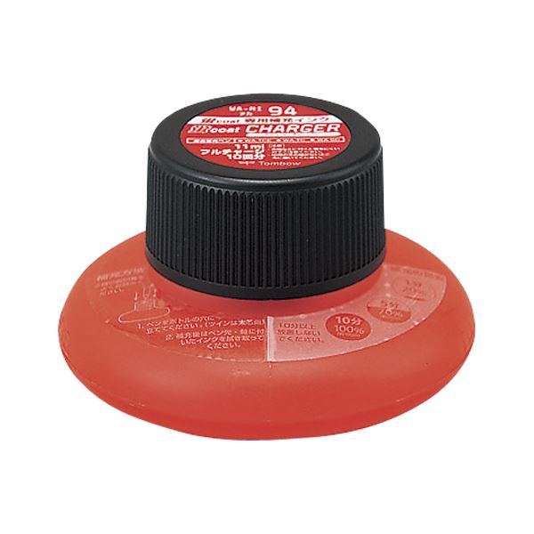 (まとめ) トンボ鉛筆 蛍コートチャージャー WA-RI94 赤 1個入 【×5セット】