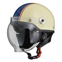リード工業 (LEAD) バブルシールド付ハーフヘルメット CR760 アイボリー/NE フリー(2)