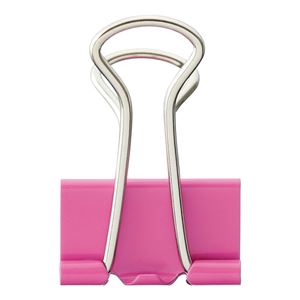 （まとめ） TANOSEE ダブルクリップ 小 口幅19mm ピンク 1箱（10個） 【×60セット】(3)