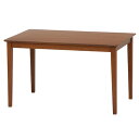 ダイニングテーブル/リビングテーブル 【ブラウン 幅120cm】 木製脚付き 『スノア』【代引不可】