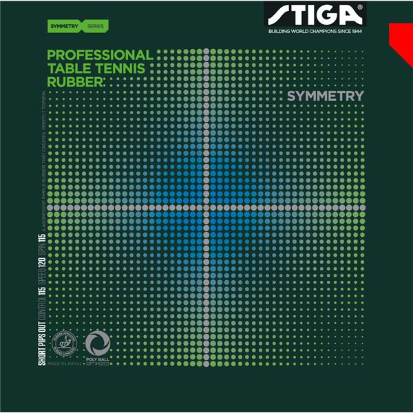 STIGA(スティガ) 表ソフトラバー SYMMETRY(シンメトリー) RED 特厚