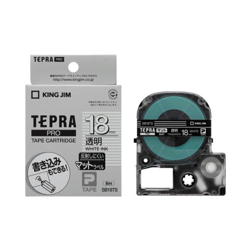(まとめ) キングジム テプラ PRO テープカートリッジ マットラベル 18mm 透明/白文字 SB18TS 1個 【×4セット】 (まとめ) キングジム テプラ PRO テープカートリッジ マットラベル 18mm 透明/白文字 SB18TS 1個 【×4セット】