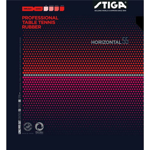 STIGA(スティガ) 粒高ラバー HORIZONTAL 55(ホリゾンタル 55) BLACK 薄 STIGA(スティガ) 粒高ラバー HORIZONTAL 55(ホリゾンタル 55) BLACK 薄