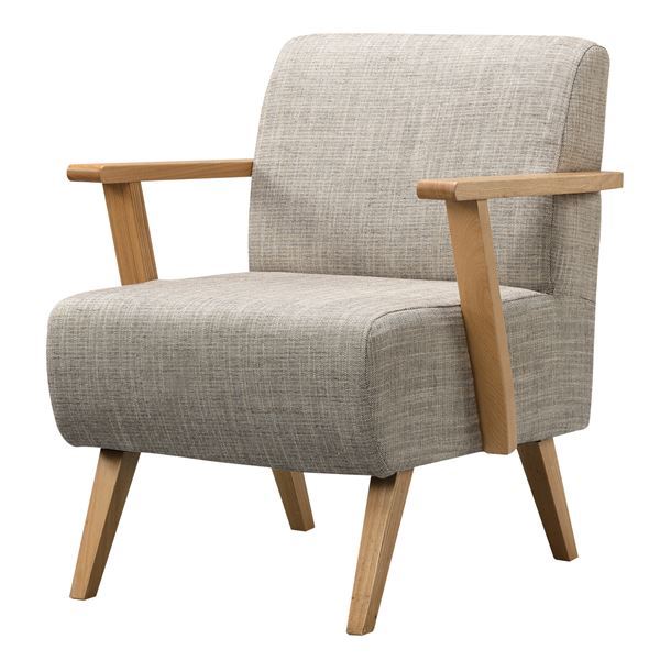 パーソナルチェア ソファー 幅61cm 1人掛け ナチュラル 木製 肘付き モティ リビング ダイニング プレゼント(3)