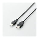 (まとめ)エレコム エコUSB2.0延長ケーブル(AM-AFタイプ) U2C-JE15BK【×10セット】(2)