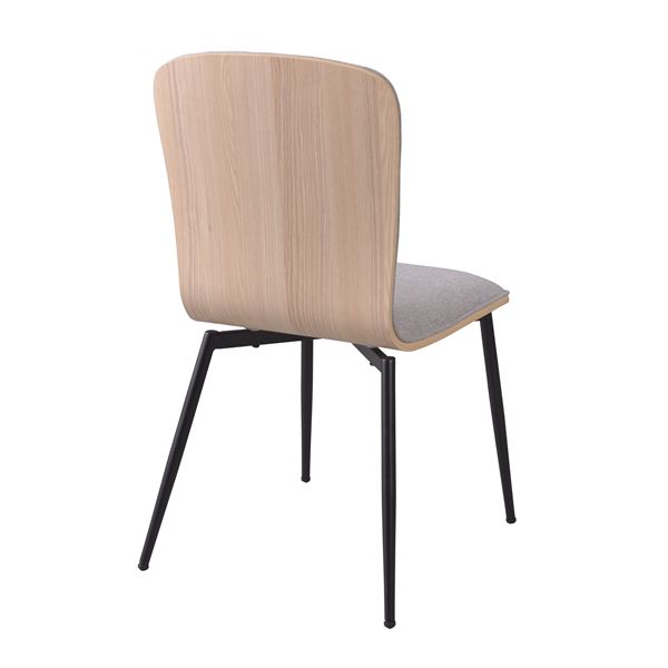 ダイニングチェア パーソナルチェア 幅43cm ナチュラル 2脚セット スチール クッション コットン メイソン 組立品 リビング