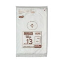 (まとめ)TANOSEE HDPE規格袋 紐なし13号 ヨコ260×タテ380×厚み0.01mm 1パック(200枚)【×50セット】