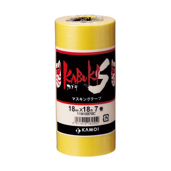 (まとめ) カモ井加工紙 カブキS 18mm×18m カブキS18 1パック(7巻) 【×30セット】