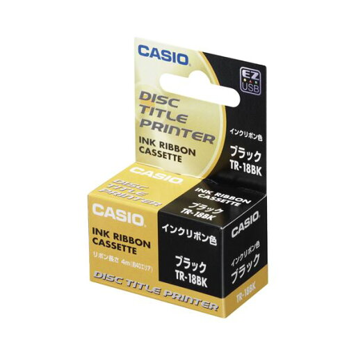 カシオ CASIO DISCタイトルプリンター インクリボンカセット ブラック TR-18BK 1個 【×10セット】 カシオ CASIO DISCタイトルプリンター インクリボンカセット ブラック TR-18BK 1個 【×10セット】