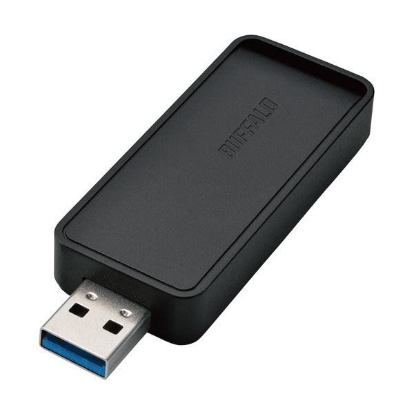 (まとめ)バッファロー AirStationUSB3.0用 無線LAN子機 866Mbps 11ac・n・a・g・b対応 WI-U3-866DS 1個【×3セット】