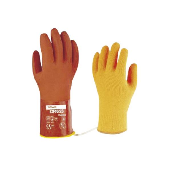 (まとめ) 東和コーポレーション ソフトビニスター 防寒 インナー付 LL OR653-LL 1双 【×5セット】